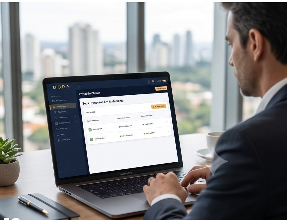 Portal do cliente acompanhando processos